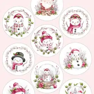 Marianne Design Decoupage A4 Sheet Merry Snowmen