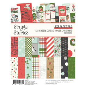Simple Stories Say Cheese Classic Mouse Christmas 6x8 Inch Paper Pad