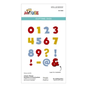 Spellbinders Say Cheese Classic Mouse Etched Dies Numbers & Punctuation