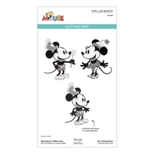Spellbinders Say Cheese Classic Mouse Etched Dies Steamboat Willie Duo
