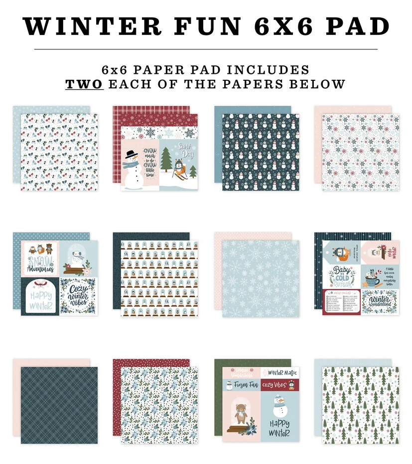Echo Park Winter Fun 6x6 Inch Cardmakers Paper Pad - Bild 2