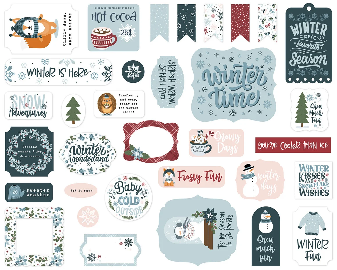Echo Park Winter Fun Ephemera - 33st - Bild 3